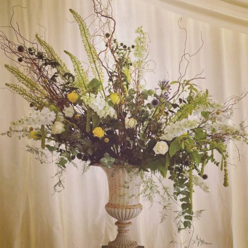 flower arrangement from petal and stalk